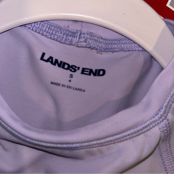 Lands’ end girls lilac purple swim rash guard sequin octopus top shirt 4 kid - Picture 4 of 4